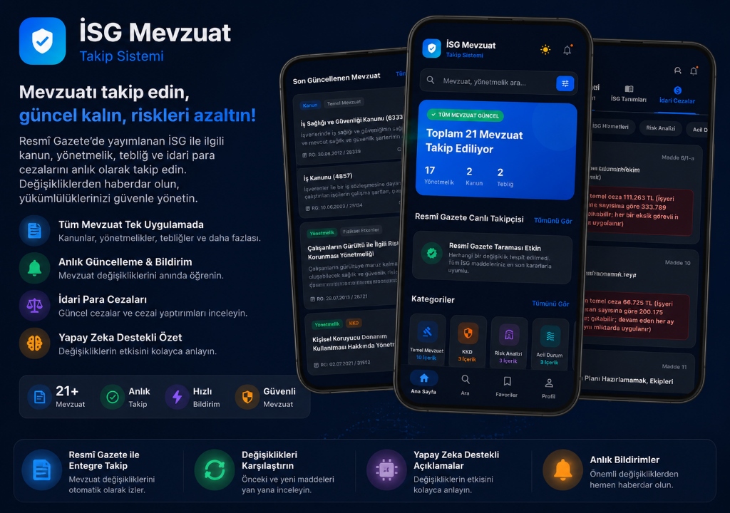 İSG Mevzuat Takip Sistemi Mobil Uygulama Ekran Görüntüsü